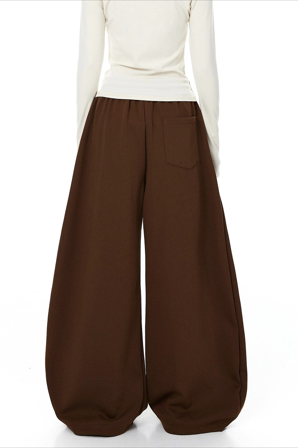 Contrast Print Curved Leg Wide Pants image 3