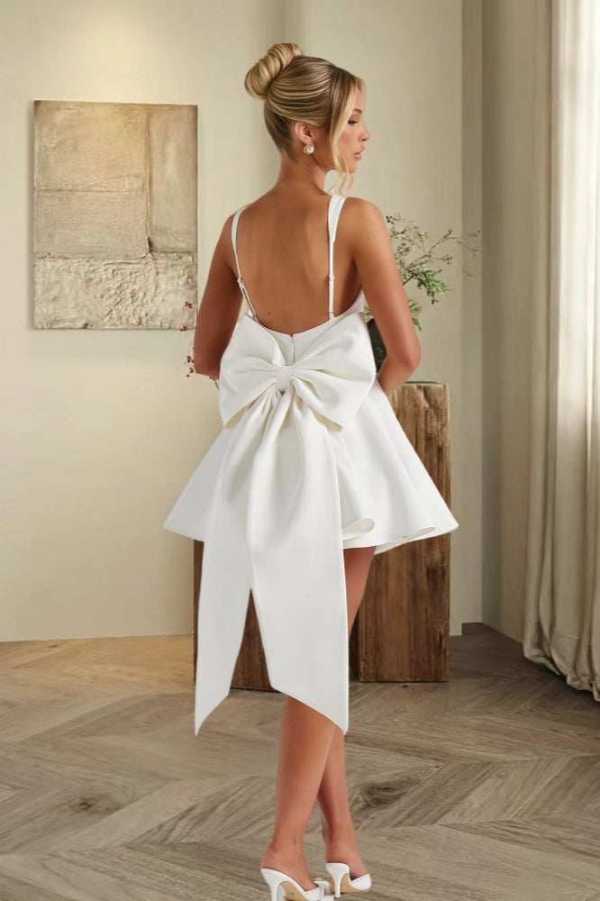 Detachable Bow Corset Mini Party Dress image 1
