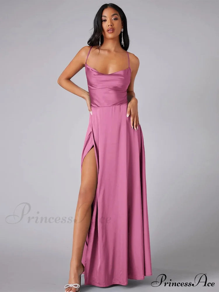 Abigail Ruched Stylish Satin Mermaid Dress image 4