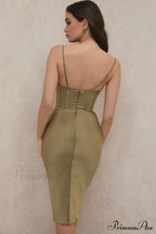 Absolute Elegance Satin Charming Corset Midi Dress image 7