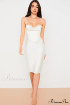Absolute Elegance Satin Charming Corset Midi Dress image 19