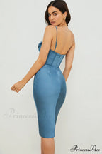 Absolute Elegance Satin Charming Corset Midi Dress image 32