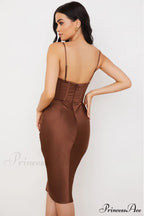 Absolute Elegance Satin Charming Corset Midi Dress image 27