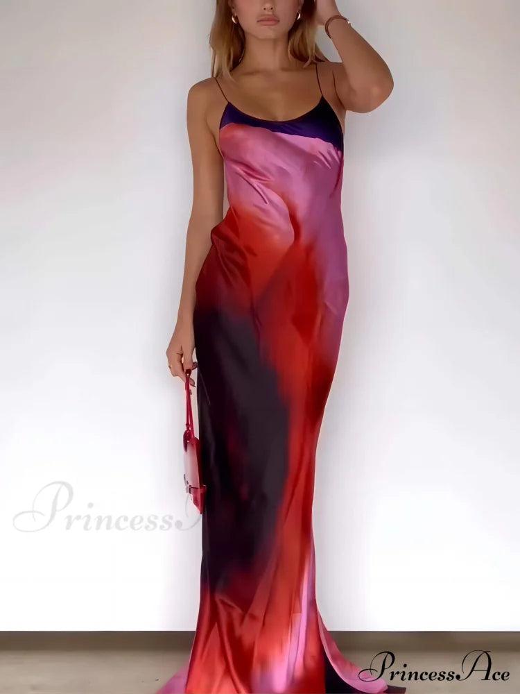 Abstract Floral Stylish Halter Maxi Dress image 1