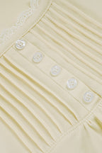 Lace Ruffle Pleated Button Blouse image 7