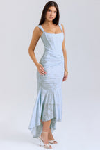 Stretch Mesh Jacquard Mermaid Formal Dress image 3