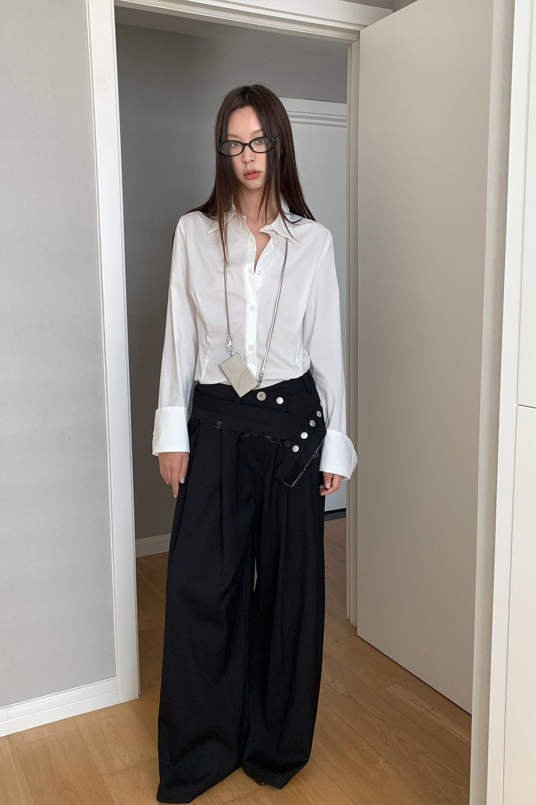 Vintage Wide-Leg Straight-Leg Pants image 5
