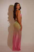 Sexy Gradient Triangle Three Piece Swim Set image 4
