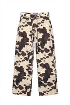 Chic Retro Cow Print Washed Straight Jeans image 5