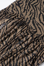 Sexy Leopard Mesh Cutout Strapless Maxi Dress image 4