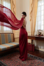 Satin Mermaid Slim Fit Elegant One Shoulder Solid Color Prom Dress image 12