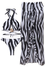 Zebra Long Skirt Three Piece Swim Set image 4