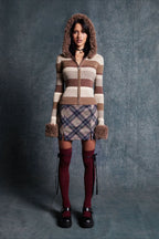 Vintage Fleece Hooded Knit Sweater image 2