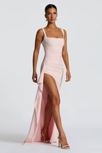 Sexy Spaghetti Strap High Slit Maxi Party Dress image 2
