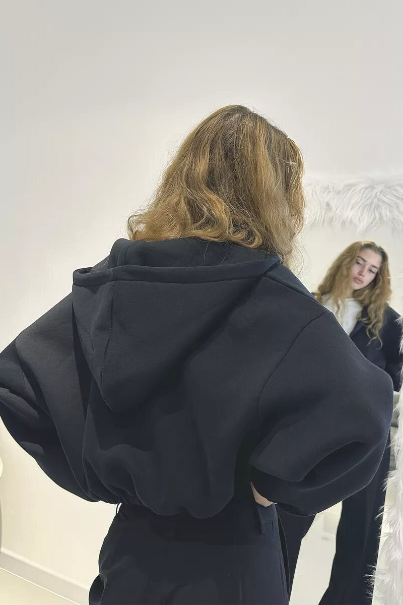 Casual Hooded Short Coat image 4