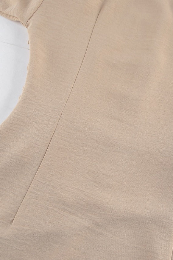 Long Sleeve Waist Irregular Pleated Bodycon Mini Dress image 7
