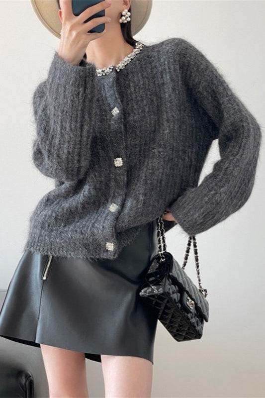 V-Neck Slim-Fit Knit Cardigan image 8