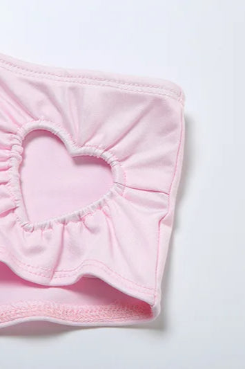 Pink Heart Cutout Bikini Set image 5