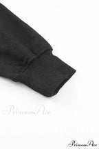Acid Back Wash Open V-shape in Sweatshirt Black image 12