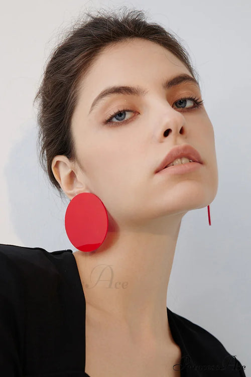Acrylic Elegant Ring Earrings image 1