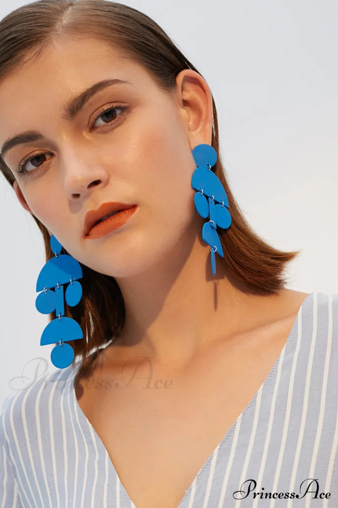 Acrylic Geometric Stylish Long Earrings image 1