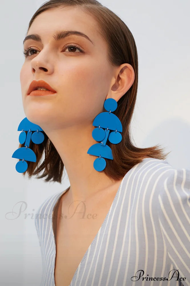 Acrylic Geometric Stylish Long Earrings image 6