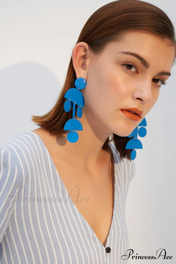 Acrylic Geometric Stylish Long Earrings image 5