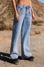Fringe Chain Detail Denim Jean image 4