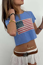 Y2K Street Printed Cropped T-shirt image 7