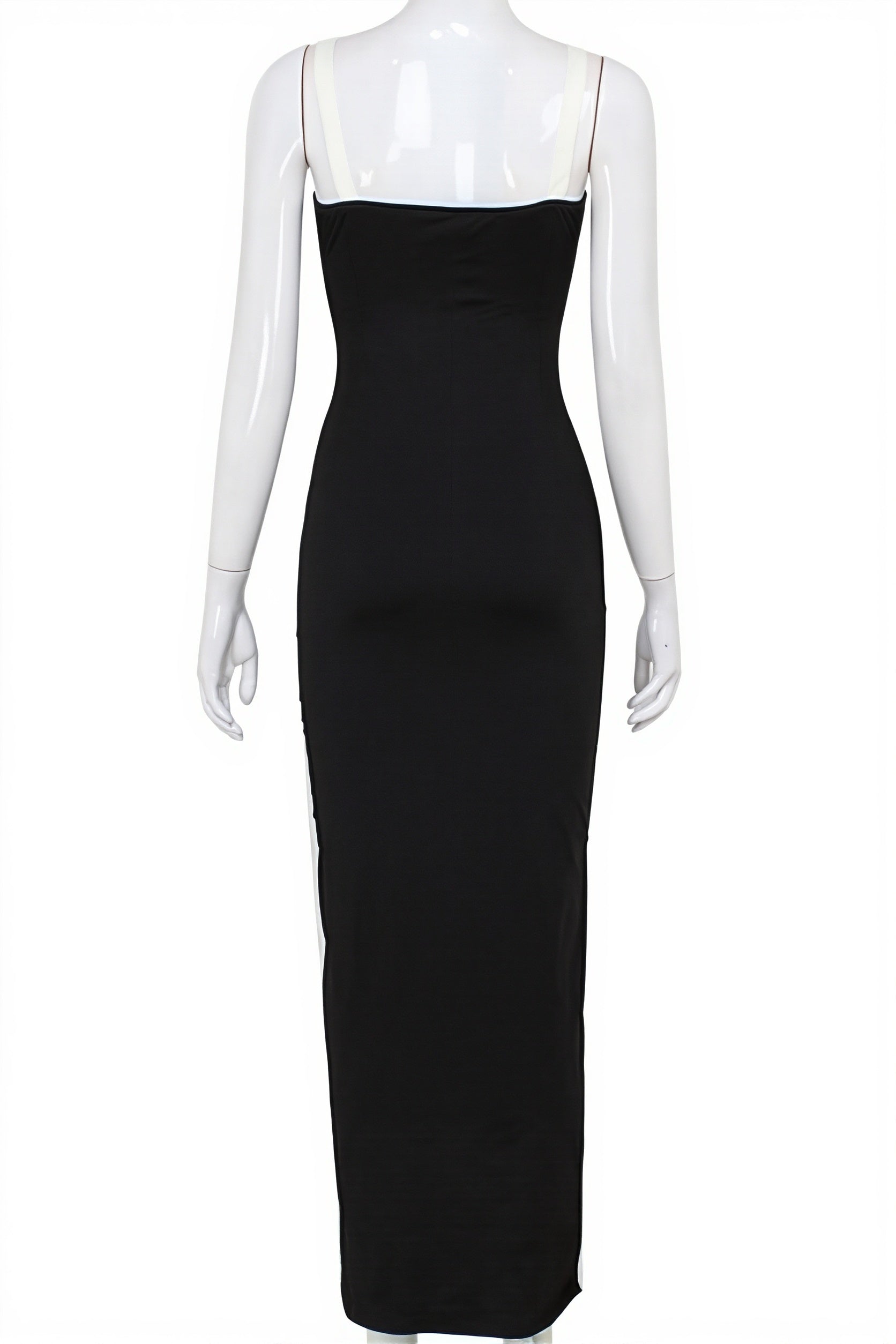 Elegant Patchwork Bow Solid Maxi Dress image 5