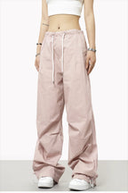 Athletic Casual Solid Drawstring Elastic Waist Pants image 4