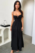 Backless Cami A-Line Dress with Waist Tie Party Dress image 1