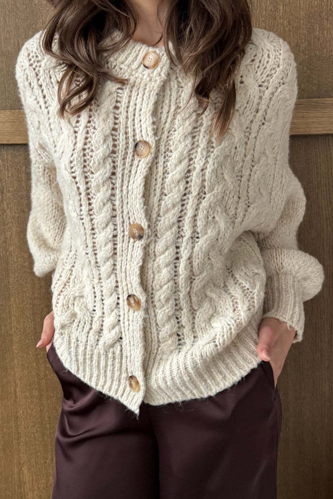 Vintage Cable Knit Crewneck Sweater image 5