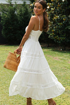 Lace Spliced Swing Cami Boho Dress image 7