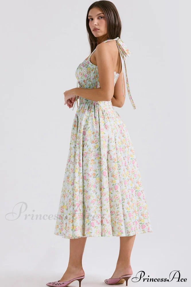 Adabella Cotton Stylish Halter Midi Sundress image 4