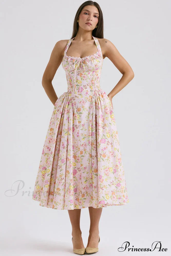 Adabella Cotton Stylish Halter Midi Sundress image 18