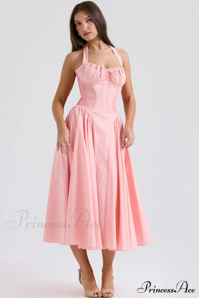 Adabella Cotton Stylish Halter Midi Sundress image 13