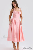 Adabella Cotton Stylish Halter Midi Sundress image 13