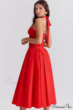 Adabella Cotton Stylish Halter Midi Sundress image 40