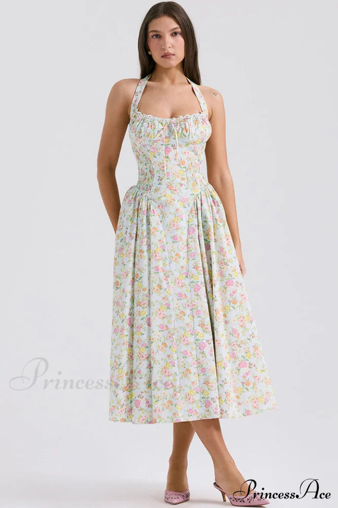 Adabella Cotton Stylish Halter Midi Sundress image 2