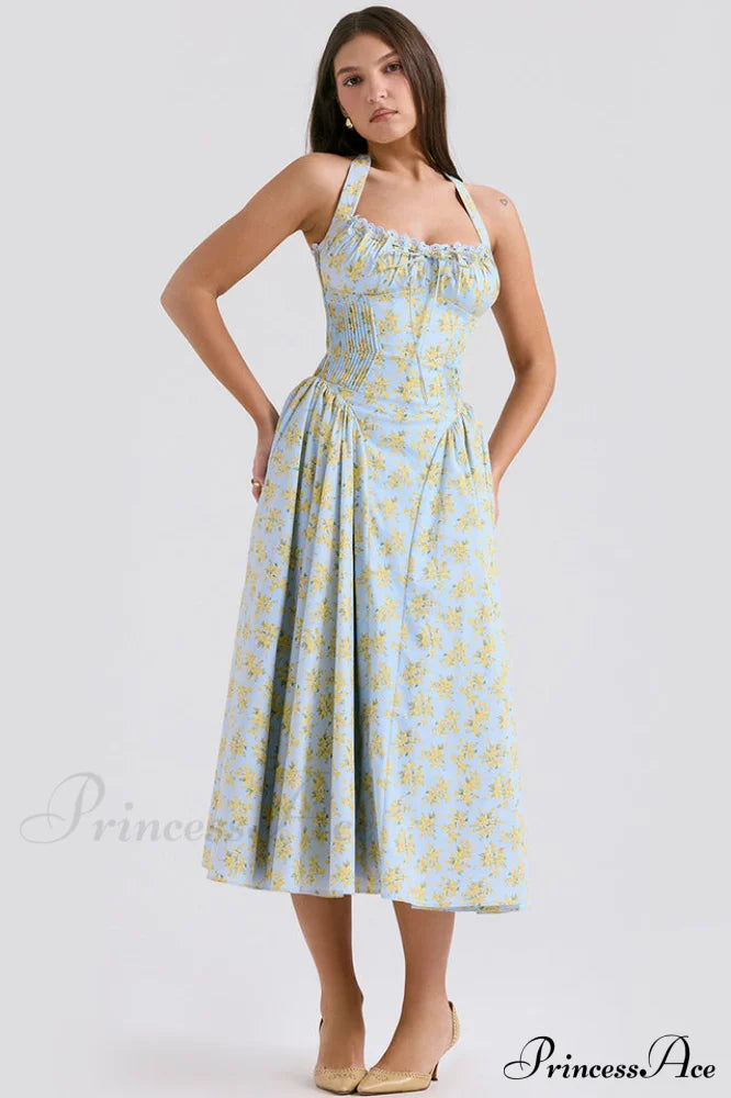 Adabella Cotton Stylish Halter Midi Sundress image 26