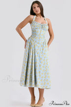 Adabella Cotton Stylish Halter Midi Sundress image 26