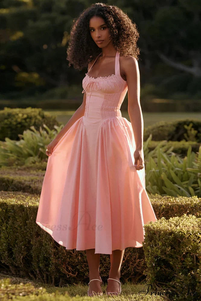 Adabella Cotton Stylish Halter Midi Sundress image 15