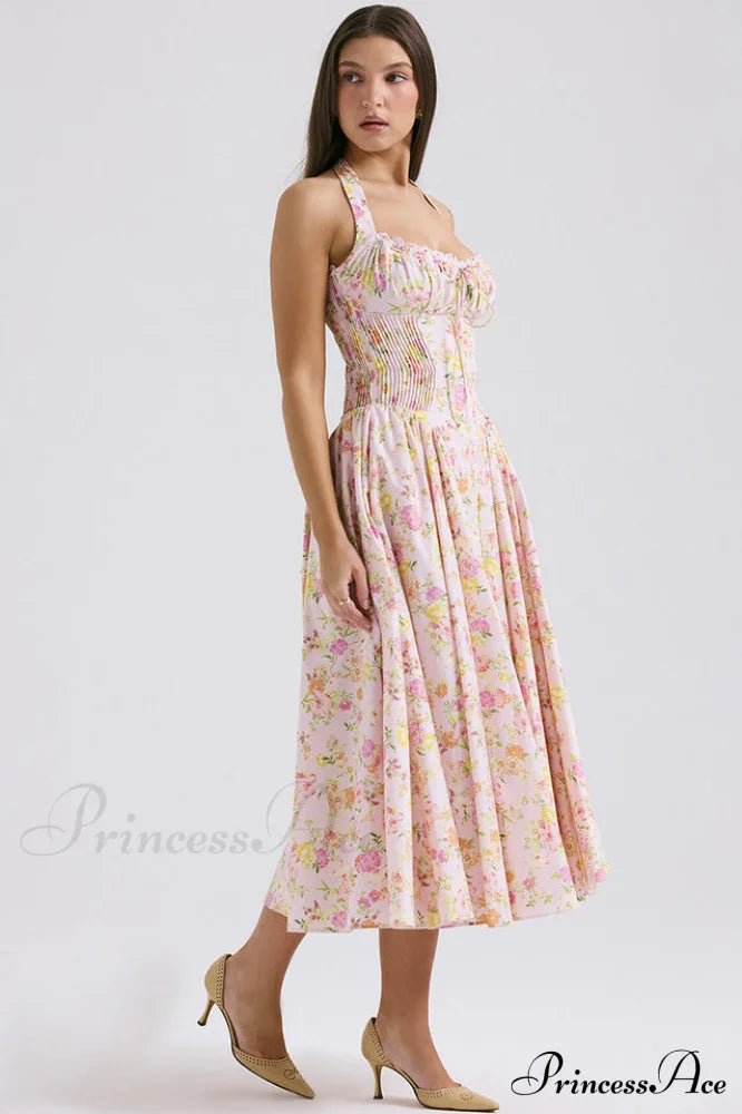 Adabella Cotton Stylish Halter Midi Sundress image 20