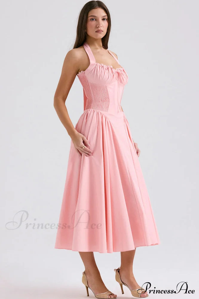 Adabella Cotton Stylish Halter Midi Sundress image 14