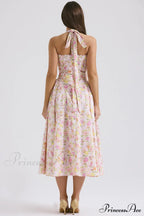 Adabella Cotton Stylish Halter Midi Sundress image 21