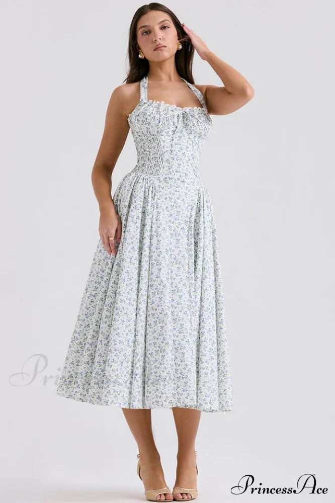 Adabella Cotton Stylish Halter Midi Sundress image 30