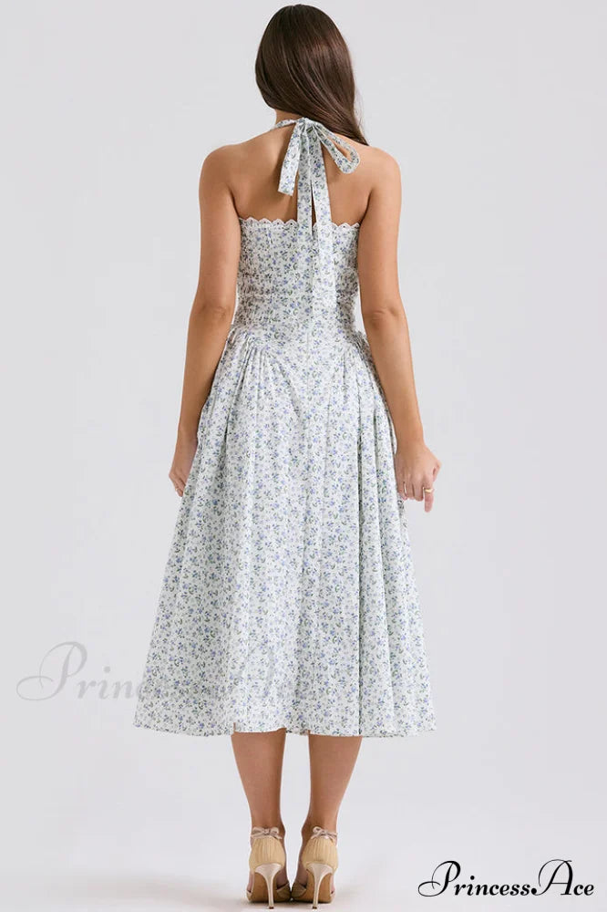 Adabella Cotton Stylish Halter Midi Sundress image 33
