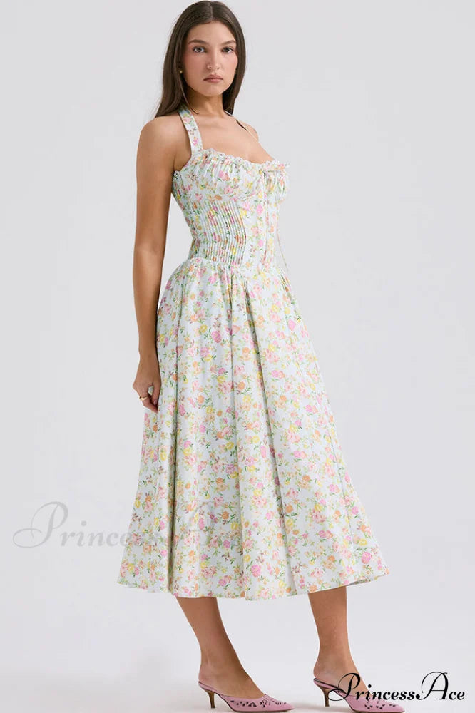 Adabella Cotton Stylish Halter Midi Sundress image 3