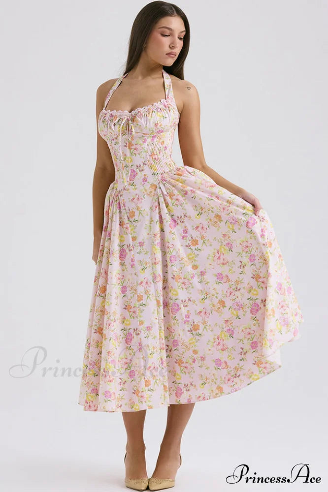 Adabella Cotton Stylish Halter Midi Sundress image 19